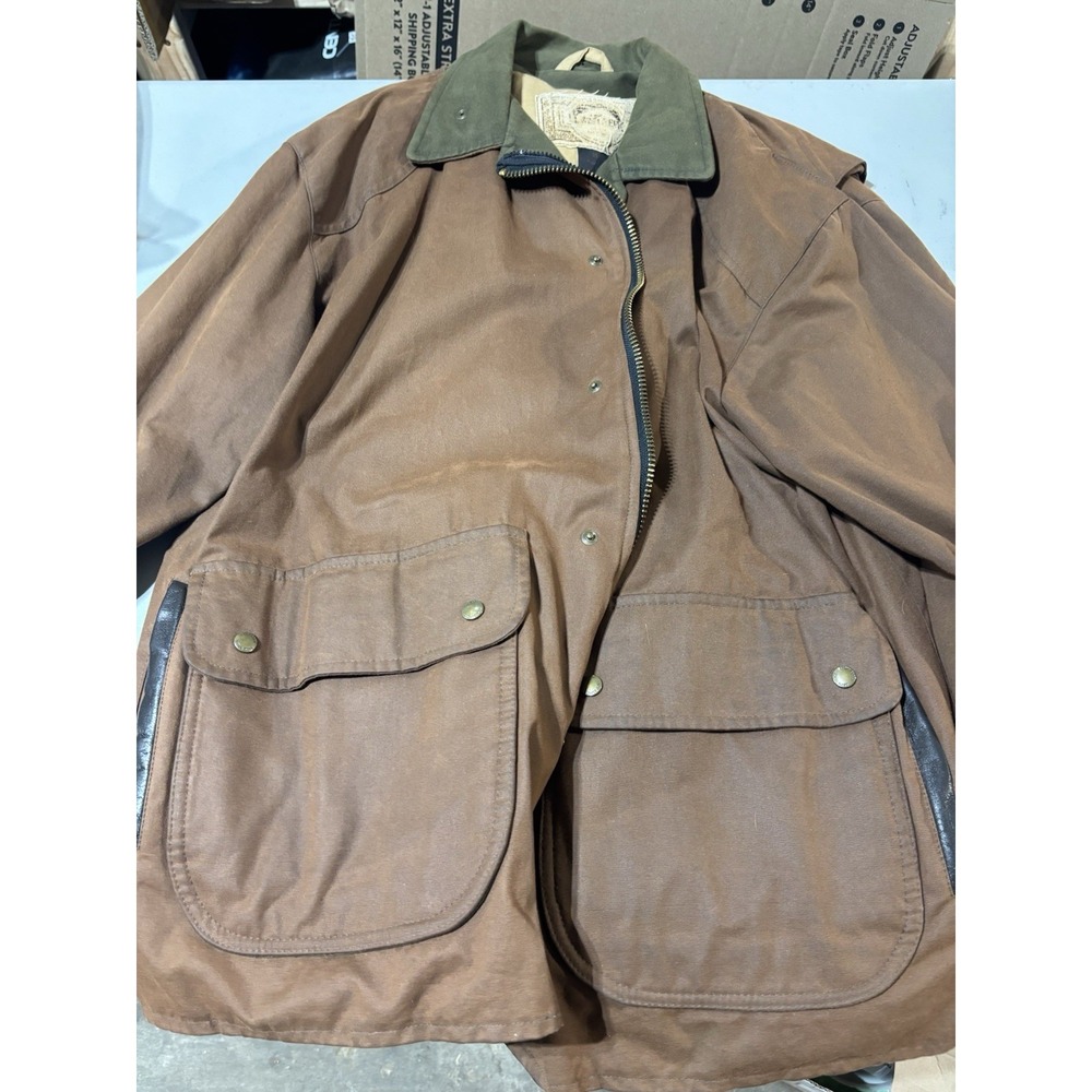Vintage LEWIS CREEK SCOTLAND WAXED COTTON FIELD HUNTING COAT XL
